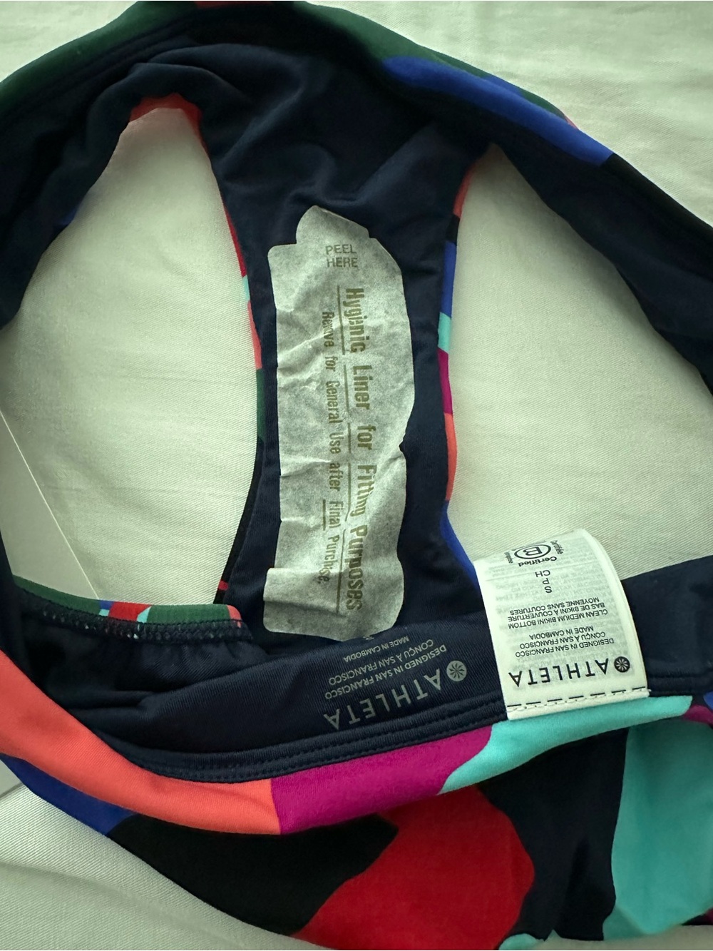 Athleta Multicolor Halter Bikini Set - Red, Blue, Purple - Picture 7 of 8